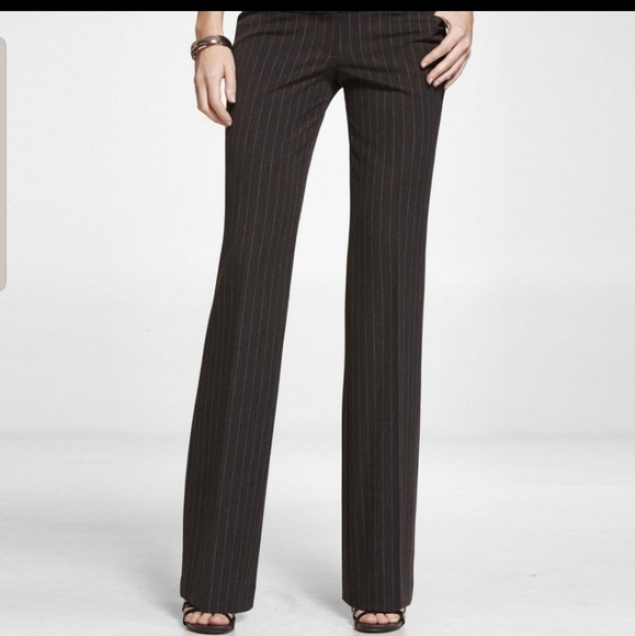Express Pants - ❌SOLD❌Express Womens Editor Pants Black Pinstripe